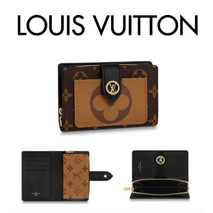 Louis Vuitton MONOGRAM 2020 21AW Monogram Leather Folding Wallet Logo Folding Wallets 