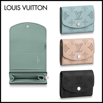 Louis Vuitton IRIS Monogram Unisex Calfskin Blended Fabrics Folding Wallet 
