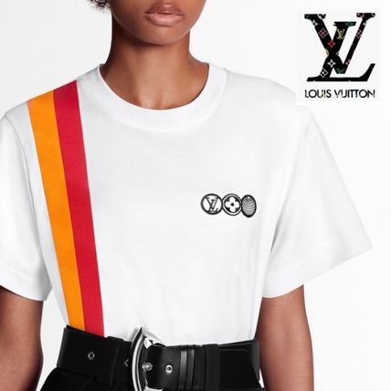 Louis Vuitton 2020 SS Crew Neck Plain Cotton Short Sleeves Logo T Shirts 1A63DB 