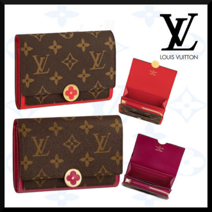 Louis Vuitton MONOGRAM 2018 SS Logo Folding Wallets M64587 M64588 