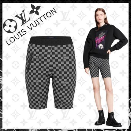 Louis Vuitton DAMIER 2020 21AW Shiny Damier Cycling Shorts 1A843X 