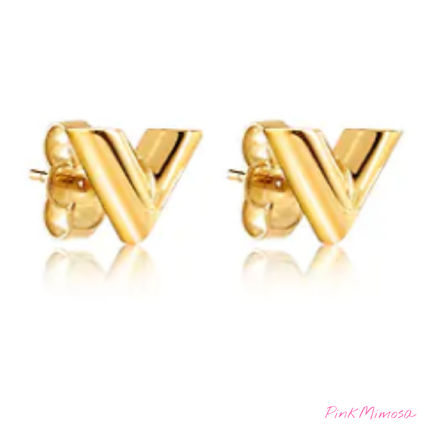 Louis Vuitton 2020 SS Essential V Stud Earrings M68153 
