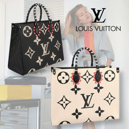 Louis Vuitton MONOGRAM 2020 21AW Monogram Blended Fabrics A4 Bi color Leather Elegant Style M45373 M45372 