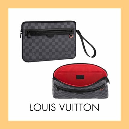Louis Vuitton DAMIER GRAPHITE 2020 21AW Utility Supple Clutch N60324 