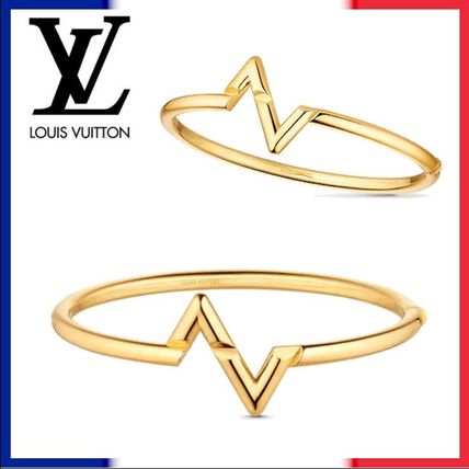 Louis Vuitton Upside Down 2020 21AW Initial Party Style 18K Gold Elegant Style Bridal Bracelets 