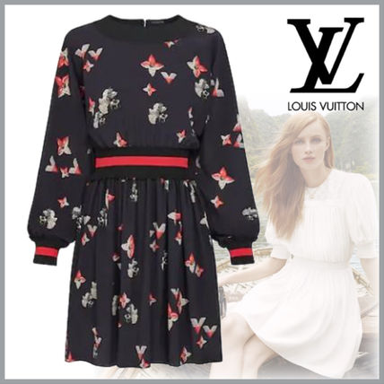 Louis Vuitton 2020 21AW Flower Patterns Casual Style Silk Long Sleeves