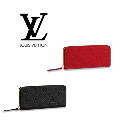Louis Vuitton Plain Leather Long Wallet Logo Long Wallets M63698 M60171 