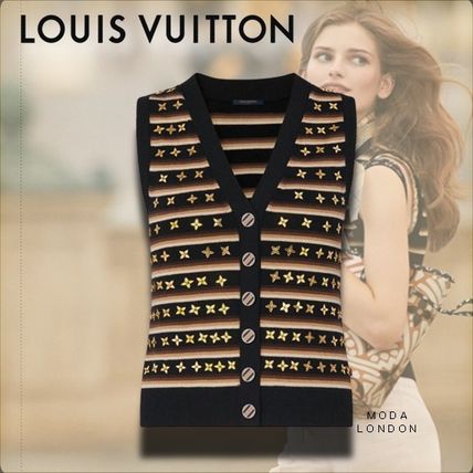 Louis Vuitton Stripes Monogram Casual Style Wool Nylon Blended Fabrics 