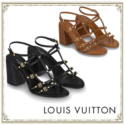 Louis Vuitton 2020 SS Casual Style Block Heels Sandals 1A8697 1A869M 