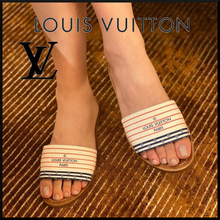 Louis Vuitton MONOGRAM 2020 SS Lv Escale Lock It Flat Mule 1A7U37 