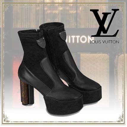 Louis Vuitton 2020 SS Monogram Casual Style Mid Heel Boots 