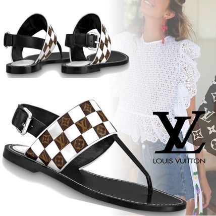 Louis Vuitton MONOGRAM 2020 SS Flower Patterns Monogram Open Toe Casual Style Street Style 1A67C4 