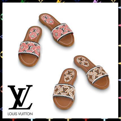 Louis Vuitton Monogram Open Toe Casual Style Mules Logo Sandals 1A85BO 