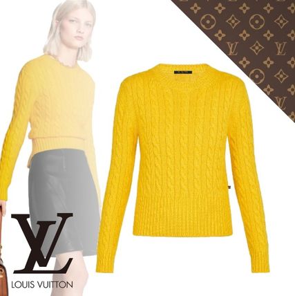 Louis Vuitton 2019 20AW Pop Colored Cashmere Cable Stitch Sweater 1A839M 