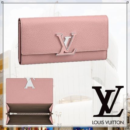 Louis Vuitton Leather Folding Wallet Long Wallets M61250 