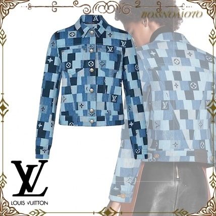 Louis Vuitton DAMIER 2020 SS Unisex Blended Fabrics Street Style Logo Jackets