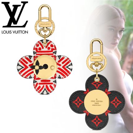 Louis Vuitton MONOGRAM 2020 21AW Flower Patterns Canvas Chain Logo Keychains  Bag Charms M69719 