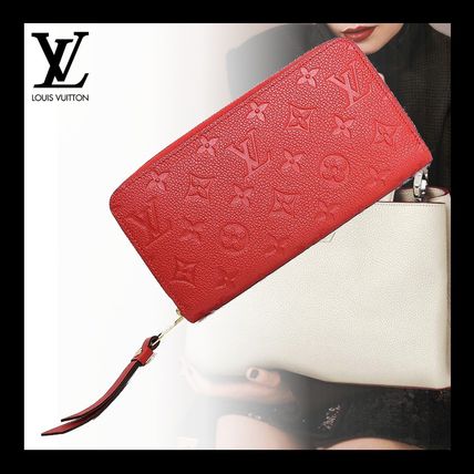 Louis Vuitton ZIPPY WALLET Monogram Plain Leather Logo Long Wallets 