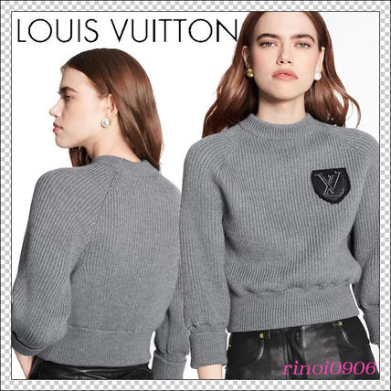 Louis Vuitton MONOGRAM 2020 21AW Crew Neck Short Monogram Wool Blended Fabrics Bi color 1A839G 