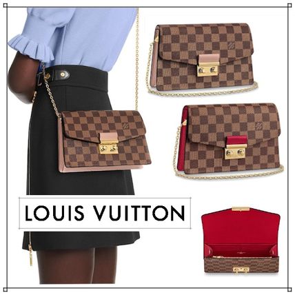 Louis Vuitton DAMIER 2020 SS Croisette Chain Wallet N60287 N60288 