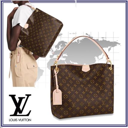 Louis Vuitton 2020 SS Monogram 2WAY Leather Elegant Style Totes 