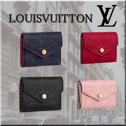 Louis Vuitton MONOGRAM EMPREINTE 2020 21AW Monogram Leather Logo Folding Wallets M58879 