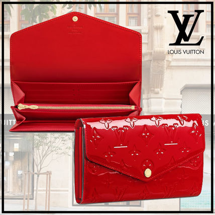 Louis Vuitton PORTEFEUILLE SARAH Monogram Leather Long Wallets M90208 