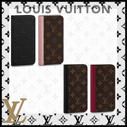 Louis Vuitton MONOGRAM Monogram Unisex Blended Fabrics Leather iPhone XS Max Logo M68592 M68691 M68690 M68692 