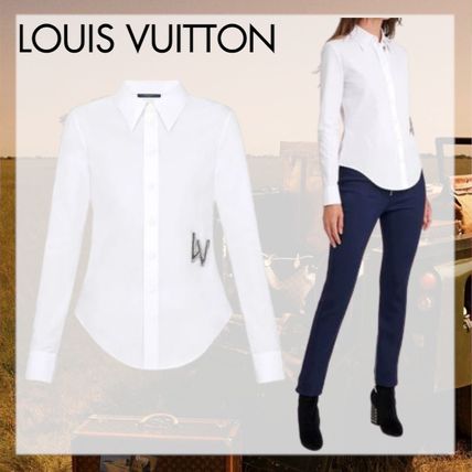 Louis Vuitton 2020 SS Casual Style Silk Plain Elegant Style Shirts  Blouses LVUFK6M5WHTWF03800 