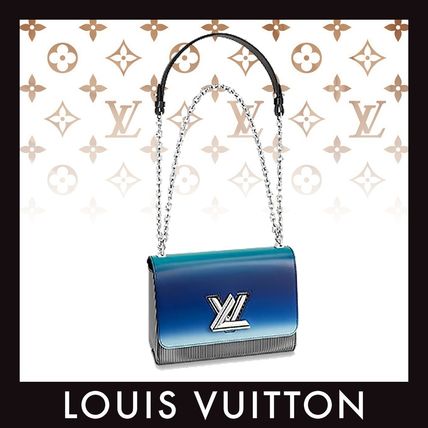 Louis Vuitton TWIST 2019 20AW Stripes Blended Fabrics 3WAY Chain Leather Elegant Style 