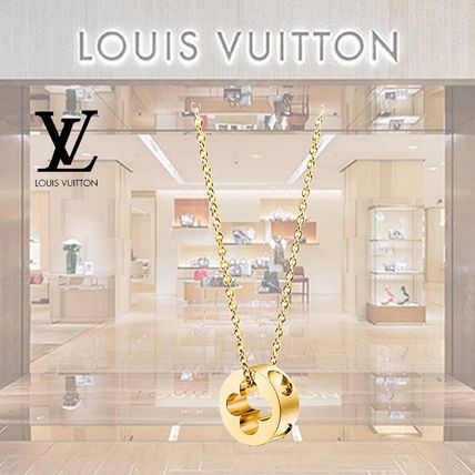 Louis Vuitton MONOGRAM Casual Style Unisex Flower Party Style 18K Gold Q93674 