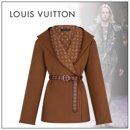 Louis Vuitton 2020 SS Monogram Wool Long Down Jackets 1A825Z 