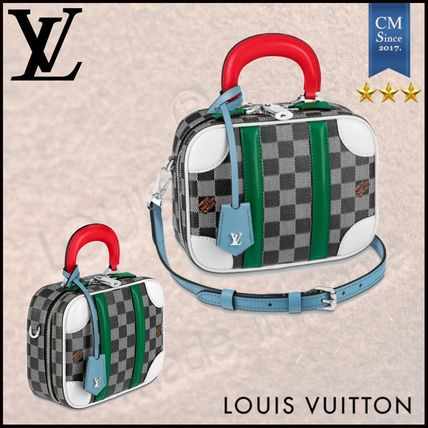 Louis Vuitton DAMIER 2020 SS Unisex Canvas 2WAY Leather Crossbody Logo Handbags 