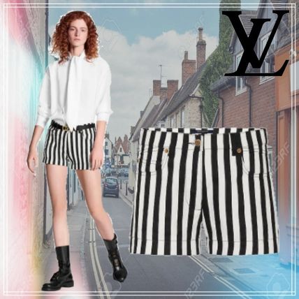 Louis Vuitton Striped Denim Shorts 1A60T2 
