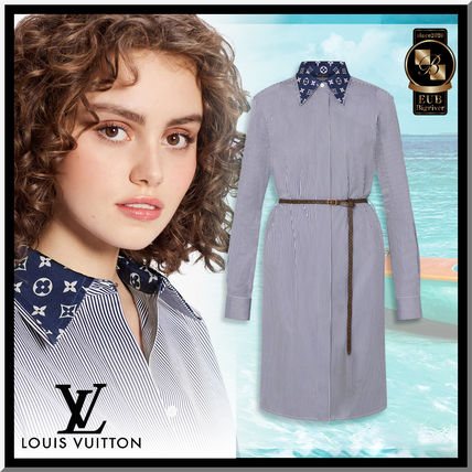 Louis Vuitton 2020 SS Stripes Casual Style Street Style Long Sleeves Cotton Long 1A7SEW 1A7SEV 1A7SEU 1A7SET 1A7SES 1A7SER 