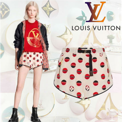 Louis Vuitton Short Casual Style Silk Logo Shorts 1A842N 