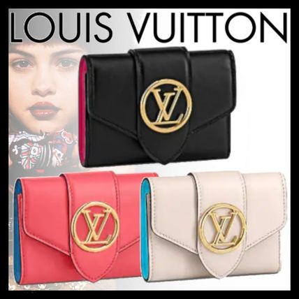Louis Vuitton 2020 21AW Plain Leather Logo Folding Wallets M69177 M69176 M69175 