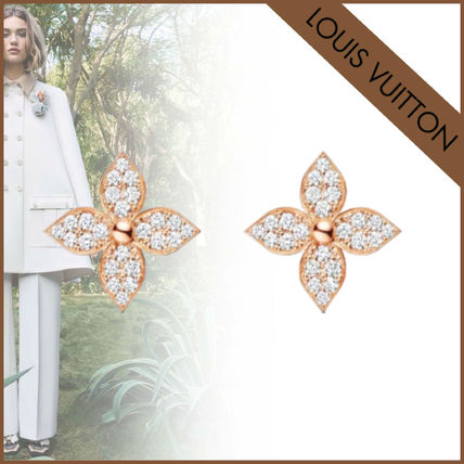 Louis Vuitton Flower Party Style 18K Gold Flower Tiaras Office Style Q96606 