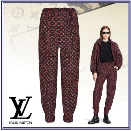 Louis Vuitton 2020 21AW Printed Pants Monogram Casual Style Nylon Long Logo Pants 