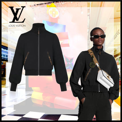 Louis Vuitton MONOGRAM 2020 21AW Black Monogram Jogging Jacket In Technical Jersey 1A82D6 