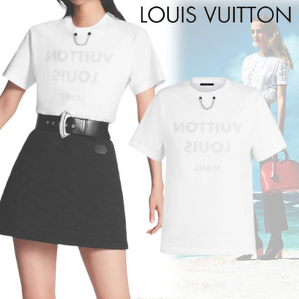 Louis Vuitton 2020 SS Crew Neck Street Style Chain Cotton Medium Short Sleeves 