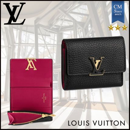 Louis Vuitton CAPUCINES 2020 SS Unisex Leather Folding Wallet Long Wallet Small Wallet Logo 