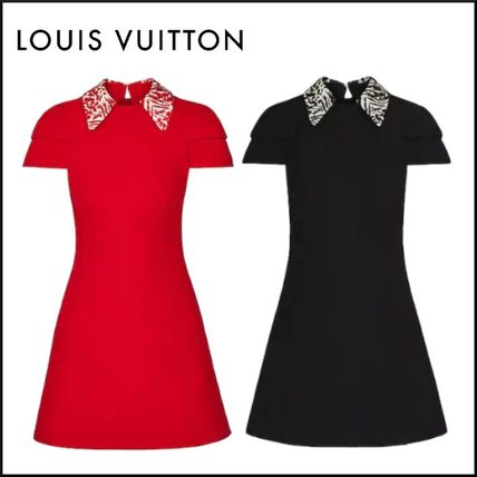 Louis Vuitton 2020 SS Short Casual Style Wool Silk Plain Other Animal Patterns 1A5JOV 1A5JOP 