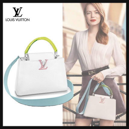 Louis Vuitton CAPUCINES 2020 SS Casual Style 2WAY Plain Leather Elegant Style Crossbody Logo 