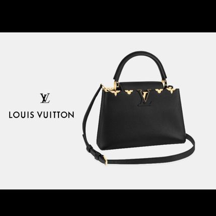 Louis Vuitton CAPUCINES 2WAY Leather Office Style Elegant Style Crossbody Logo 