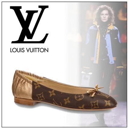 Louis Vuitton 2020 SS Monogram Leather Ballet Shoes 1A86AH 