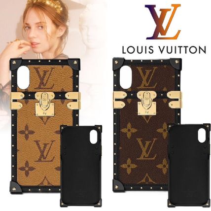 Louis Vuitton MONOGRAM 2019 20AW Monogram Leather iPhone X iPhone XS Logo Smart Phone Cases 