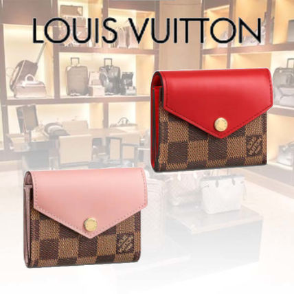 Louis Vuitton ZOE 2020 SS Other Plaid Patterns Canvas Leather Folding Wallet N60166 N60167 
