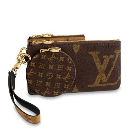 Louis Vuitton Monogram Unisex Canvas Leather Small Wallet Logo Accessories M68756 