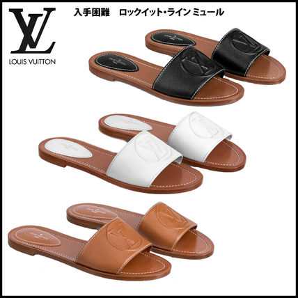 Louis Vuitton 2020 SS Leather Mules Logo Sandals 
